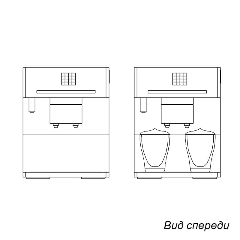 Кофемашина без и со стаканами view 3